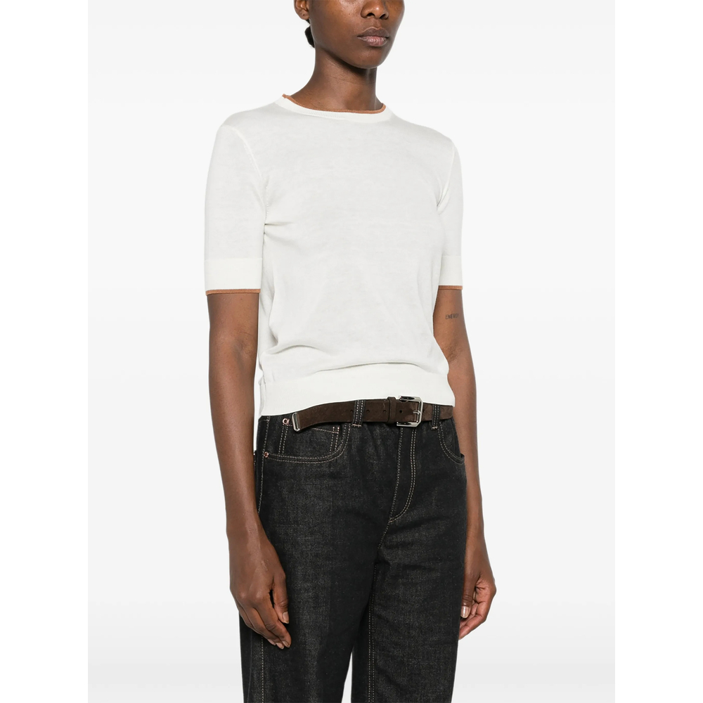 Studio Contrast-Trim Short-Sleeve T-Shirt