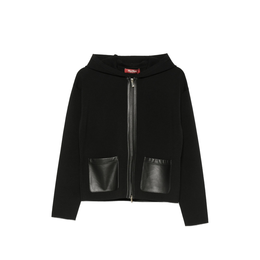 Max Mara Studio Colimbo Leather-trimmed Hoodie