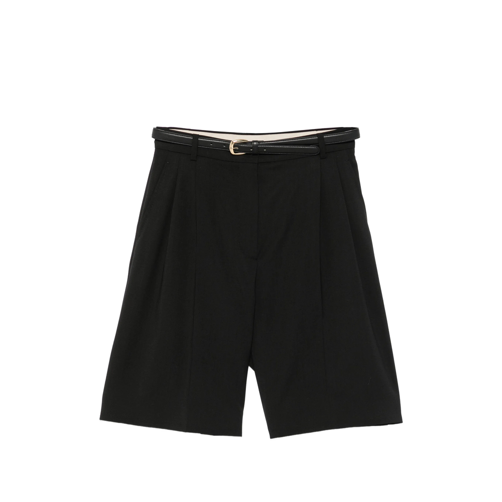 Max Mara Studio Adorno Belted Pleated Shorts