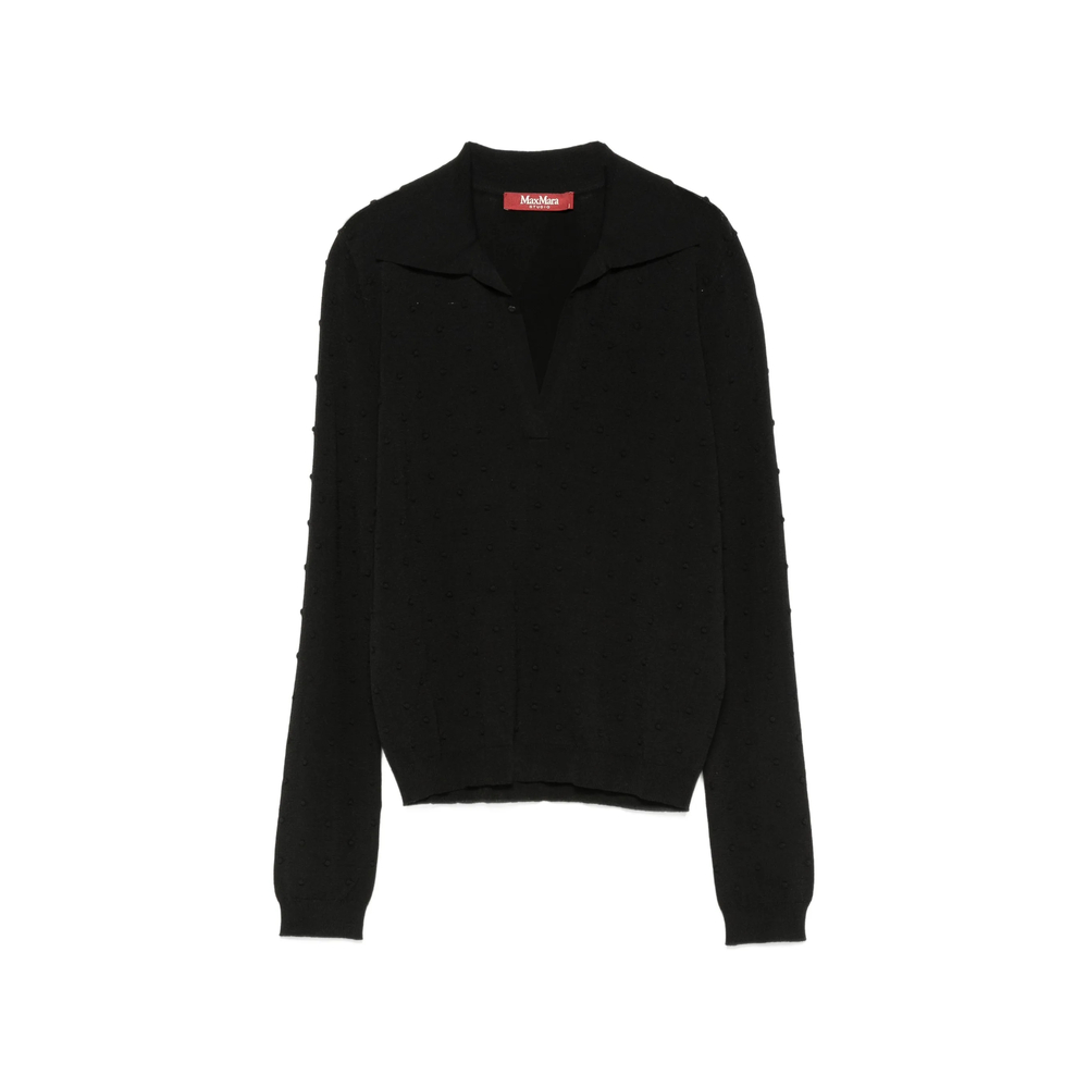 Max Mara Studio Bobble-knit Polo Sweater