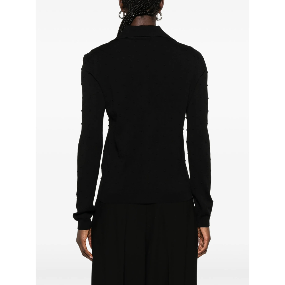 Studio Bobble-Knit Polo Sweater