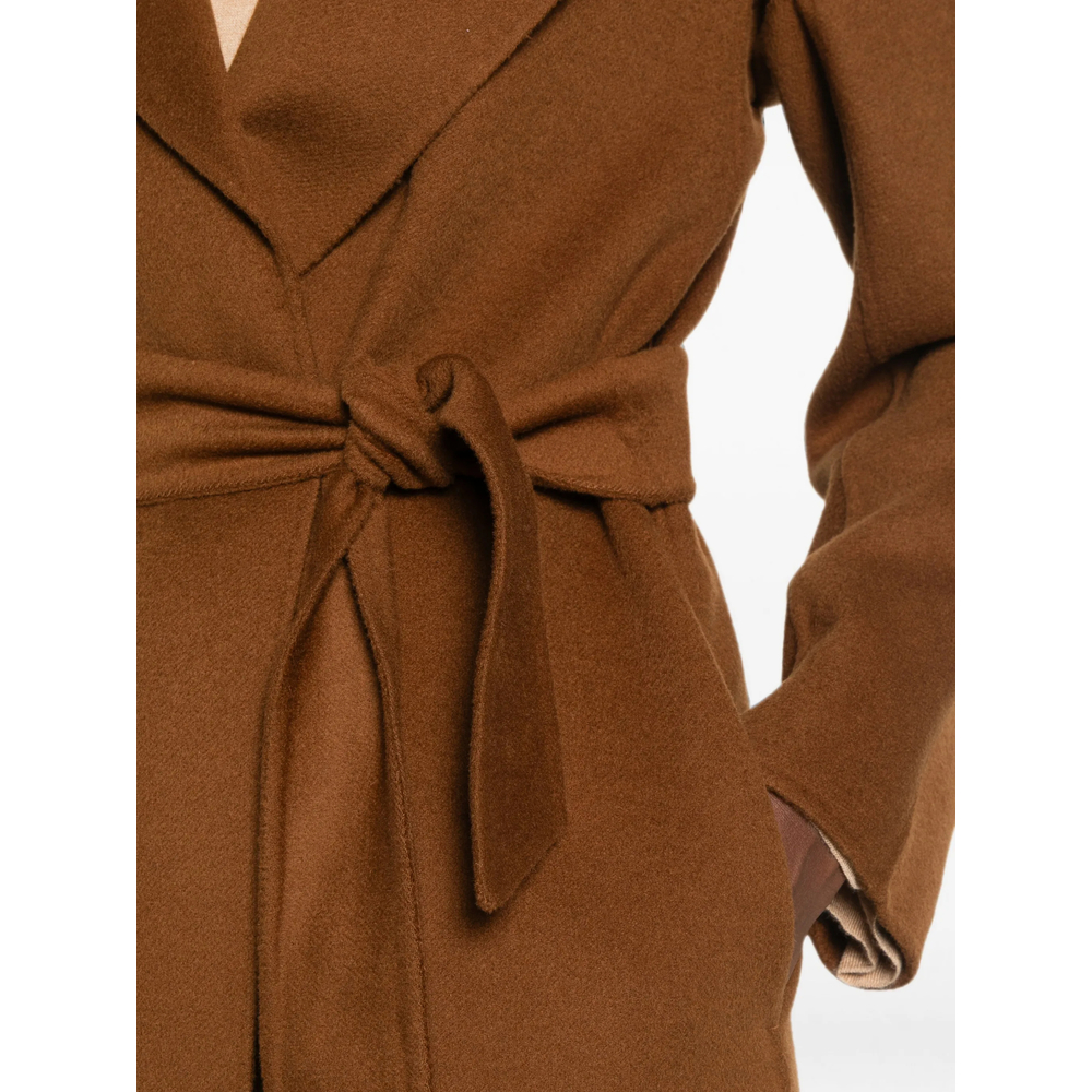 Studio Belted Notch-Lapel Coat