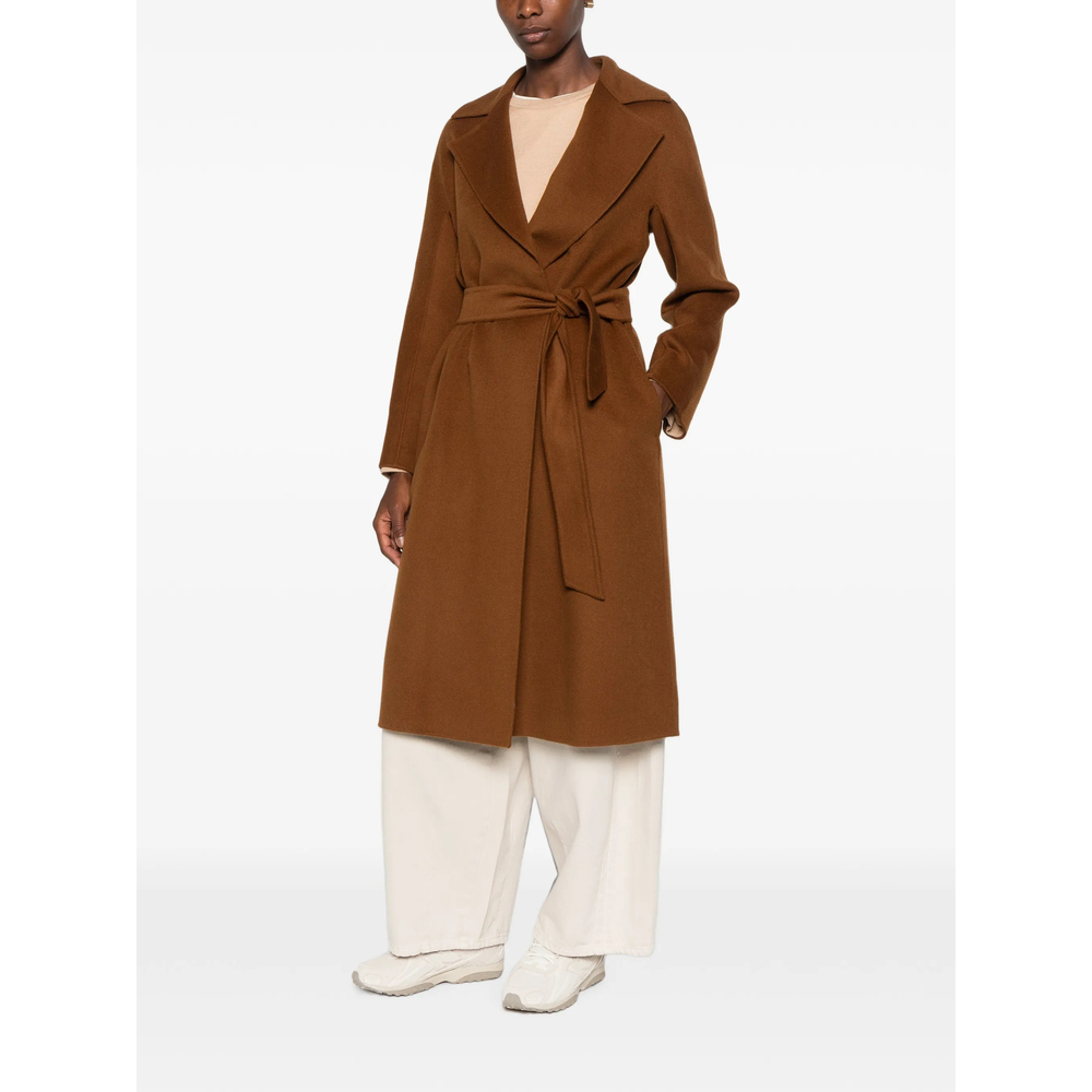 Studio Belted Notch-Lapel Coat