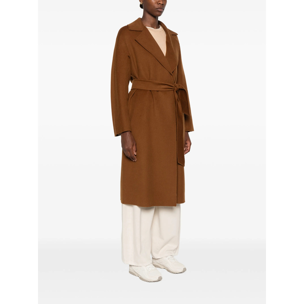 Studio Belted Notch-Lapel Coat