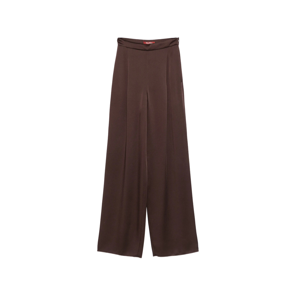 Max Mara Studio Crêpe-textured Palazzo Pants