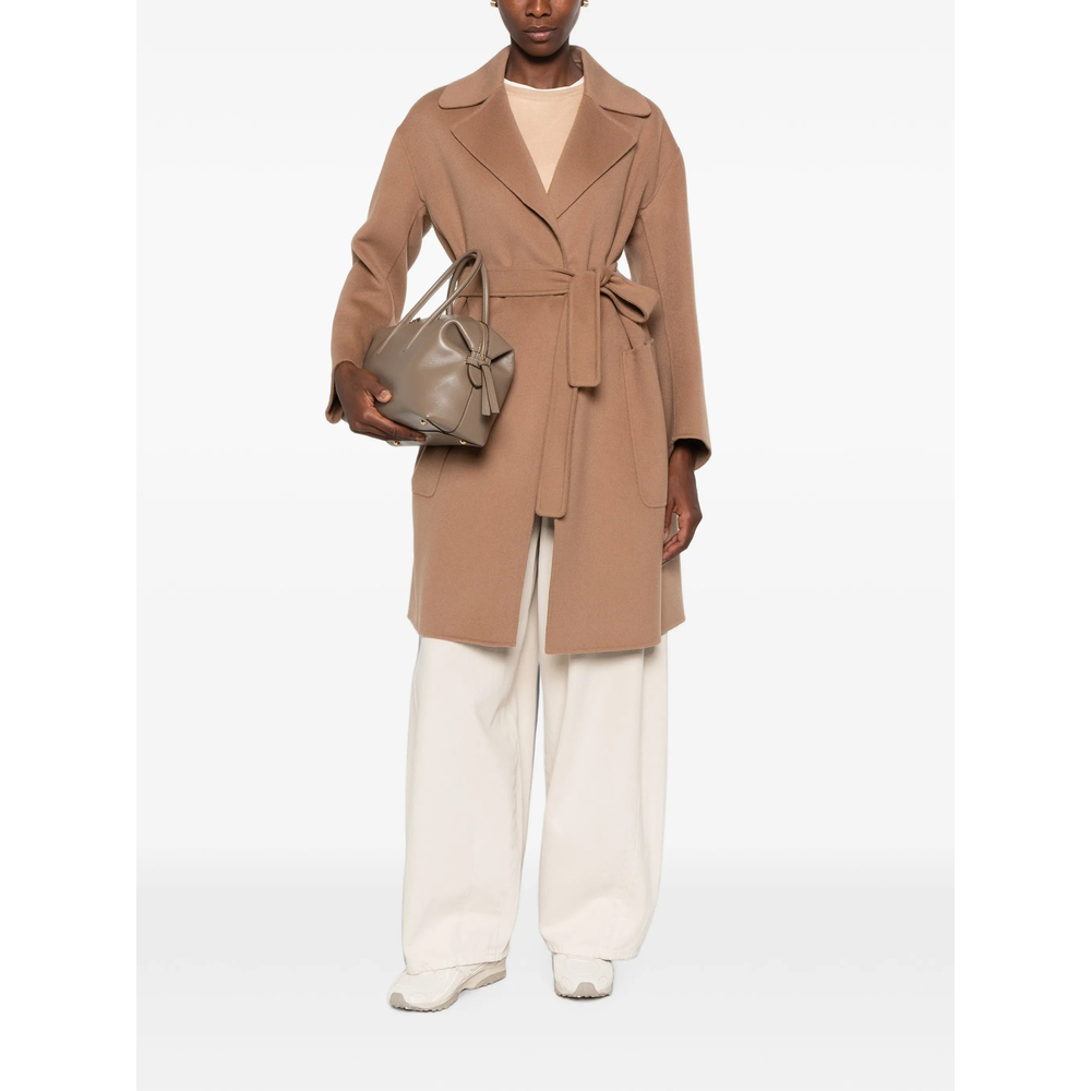 'S Max Mara Velo Belted Notch-Lapel Coat