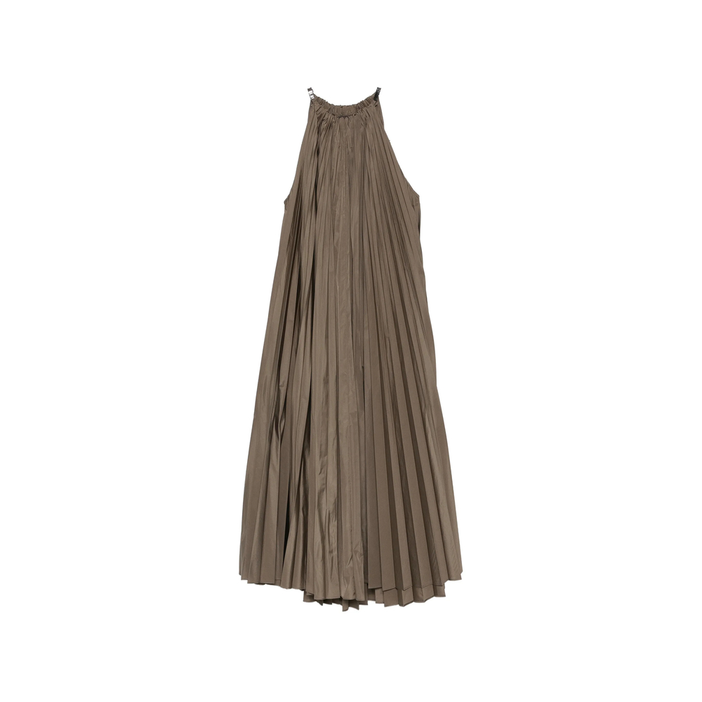 Max Mara Pianoforte Pleated Halterneck Midi Dress