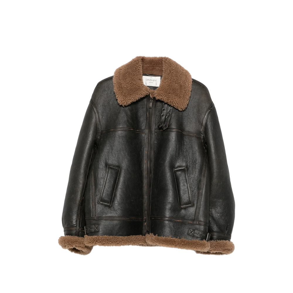 Shearling-Trim Jacket