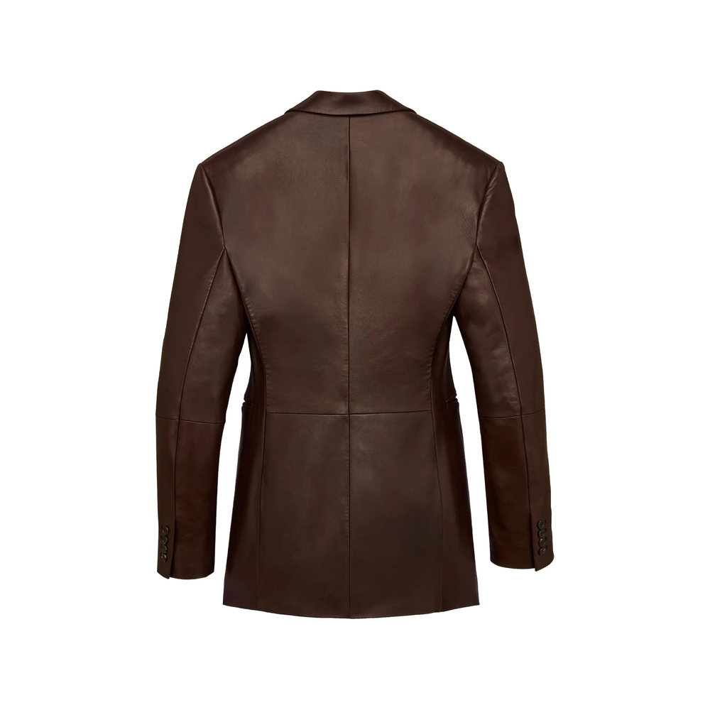 Peak-Lapel Single-Breasted Jacket
