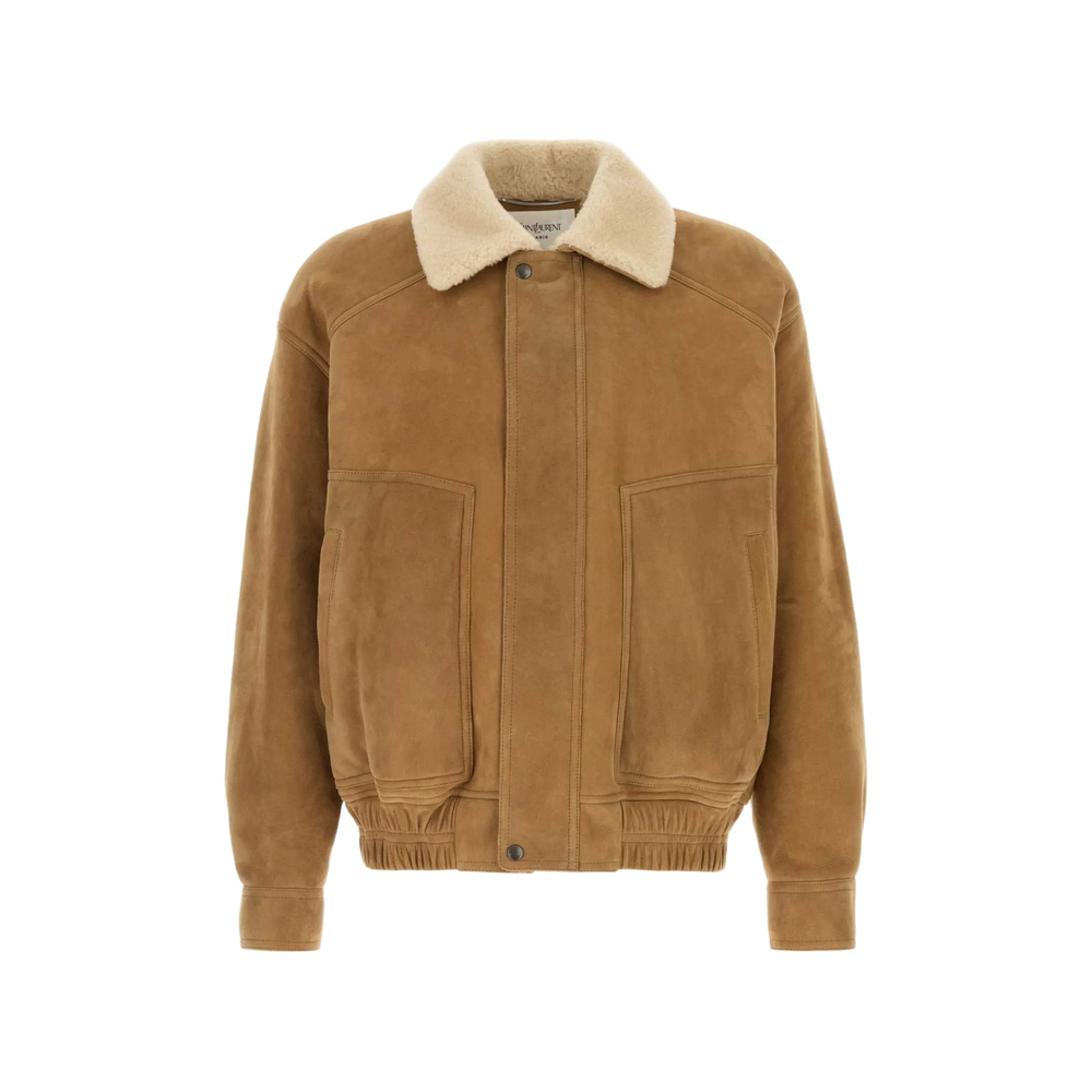 Shearling-Collar Jacket
