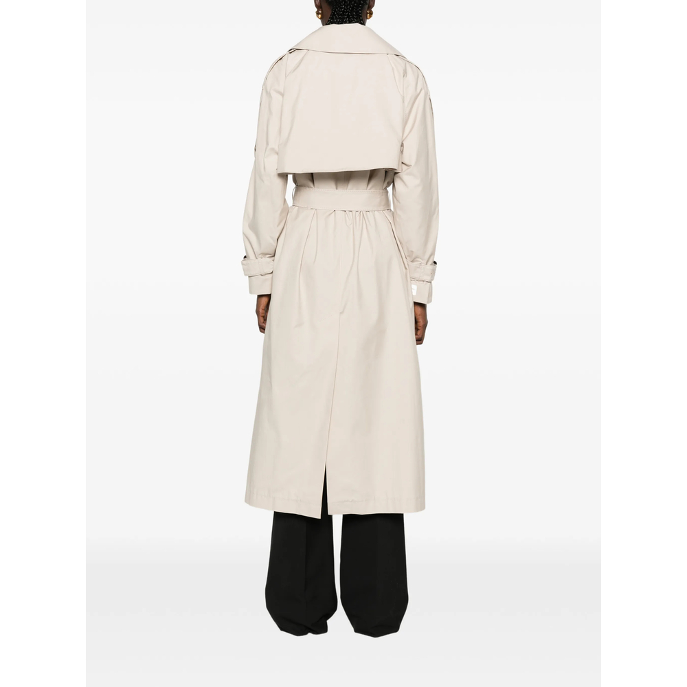 The Cube Coro Double-Breasted Belted Trench Coat