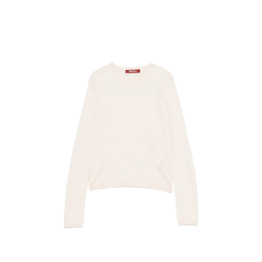 Max Mara Studio Mstcelebre Crystal-embellished Polka-dot T-shirt
