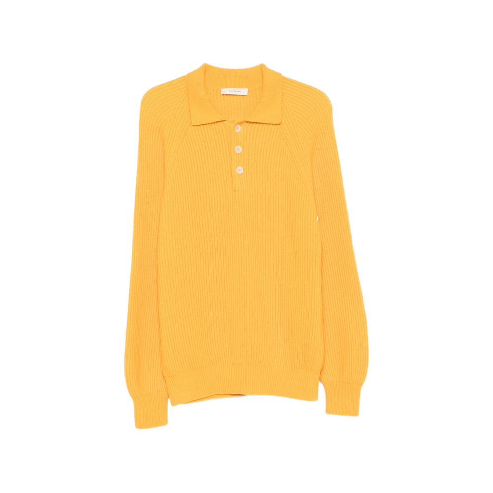 Umitbenan Diana Ribbed-knit Raglan-sleeve Polo Shirt