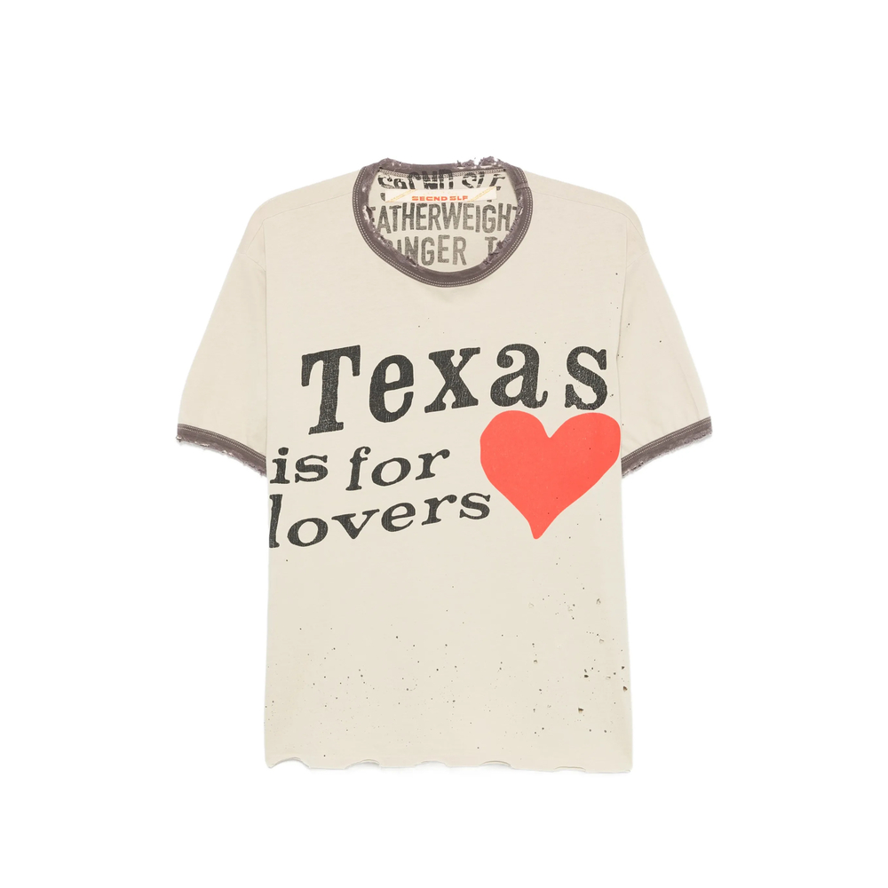 Secnd Slf Graphic-print Distressed T-shirt