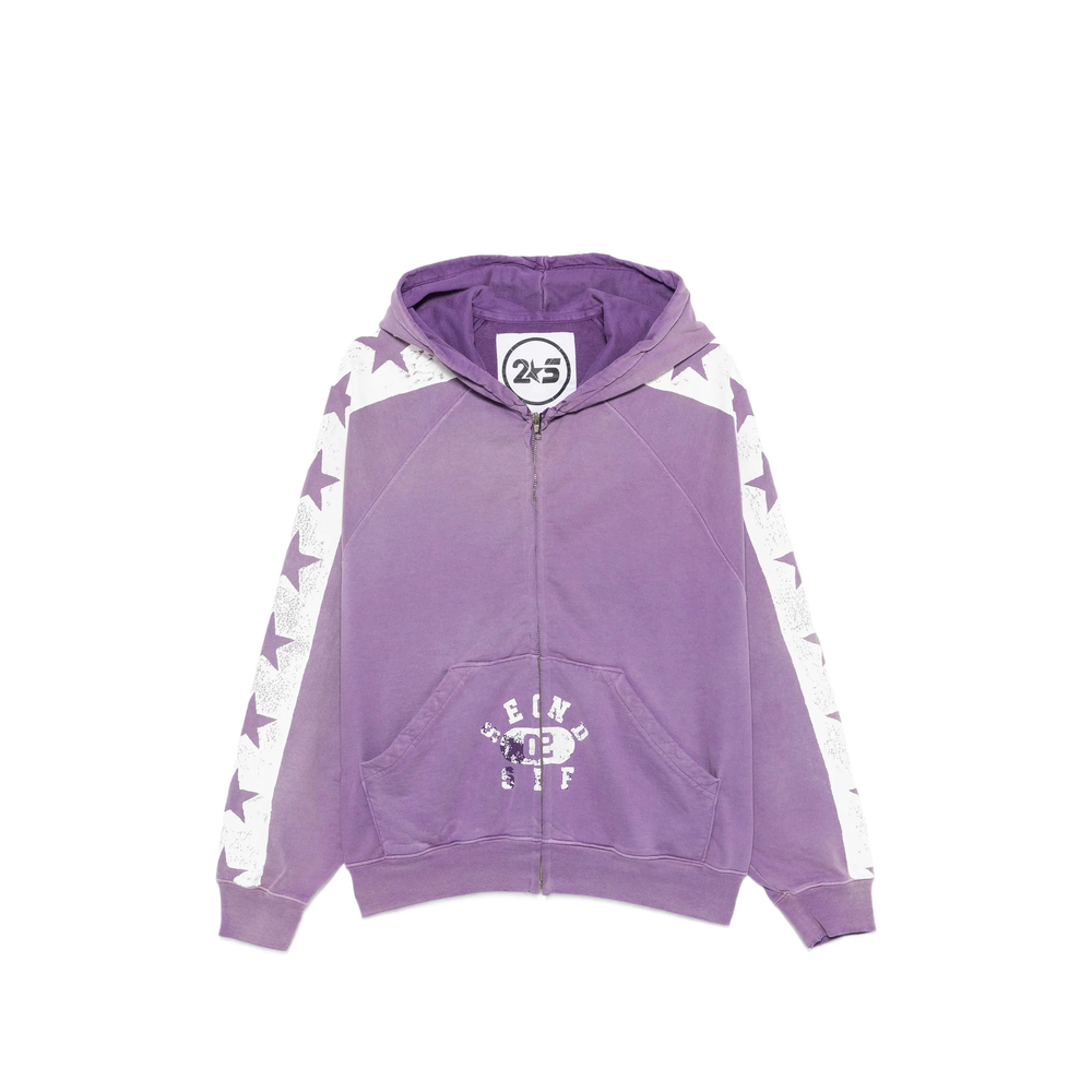 Secnd Slf Star-print Zip-up Hoodie