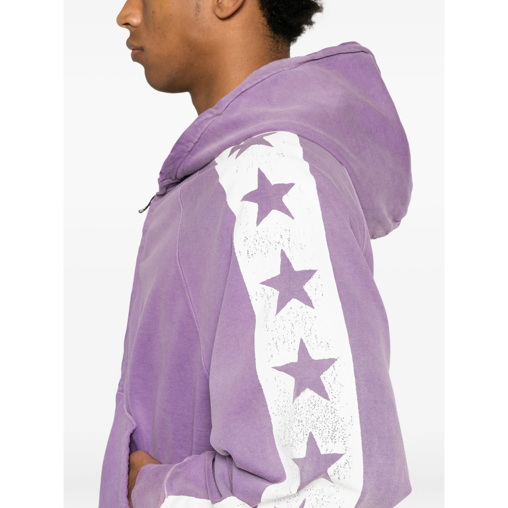 Star-Print Zip-Up Hoodie