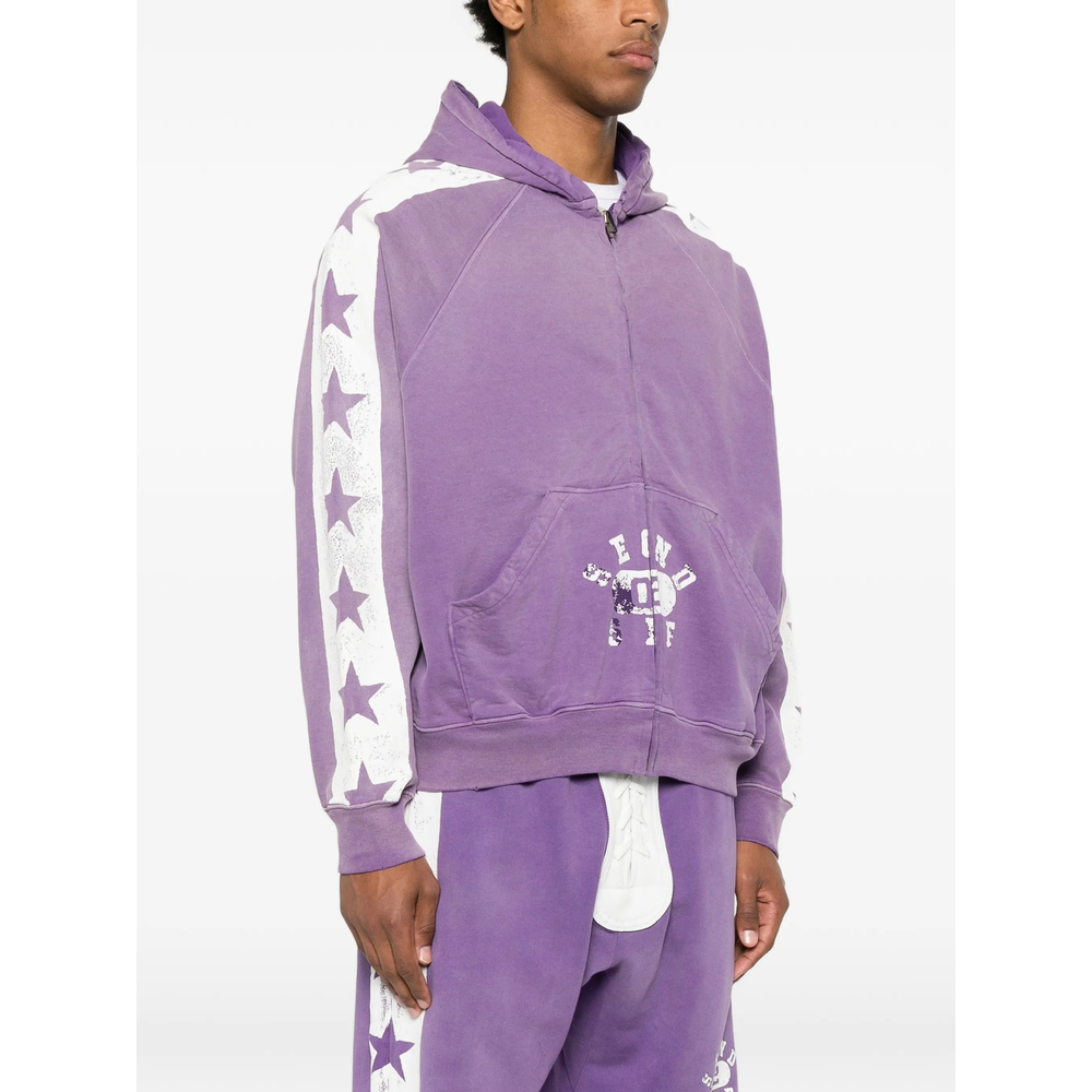 Star-Print Zip-Up Hoodie