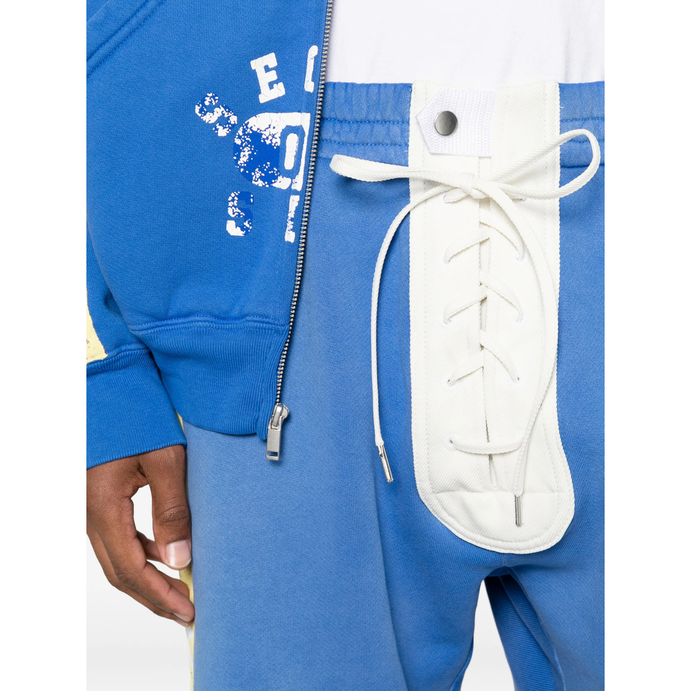 Lace-Up Star-Print Track Pants