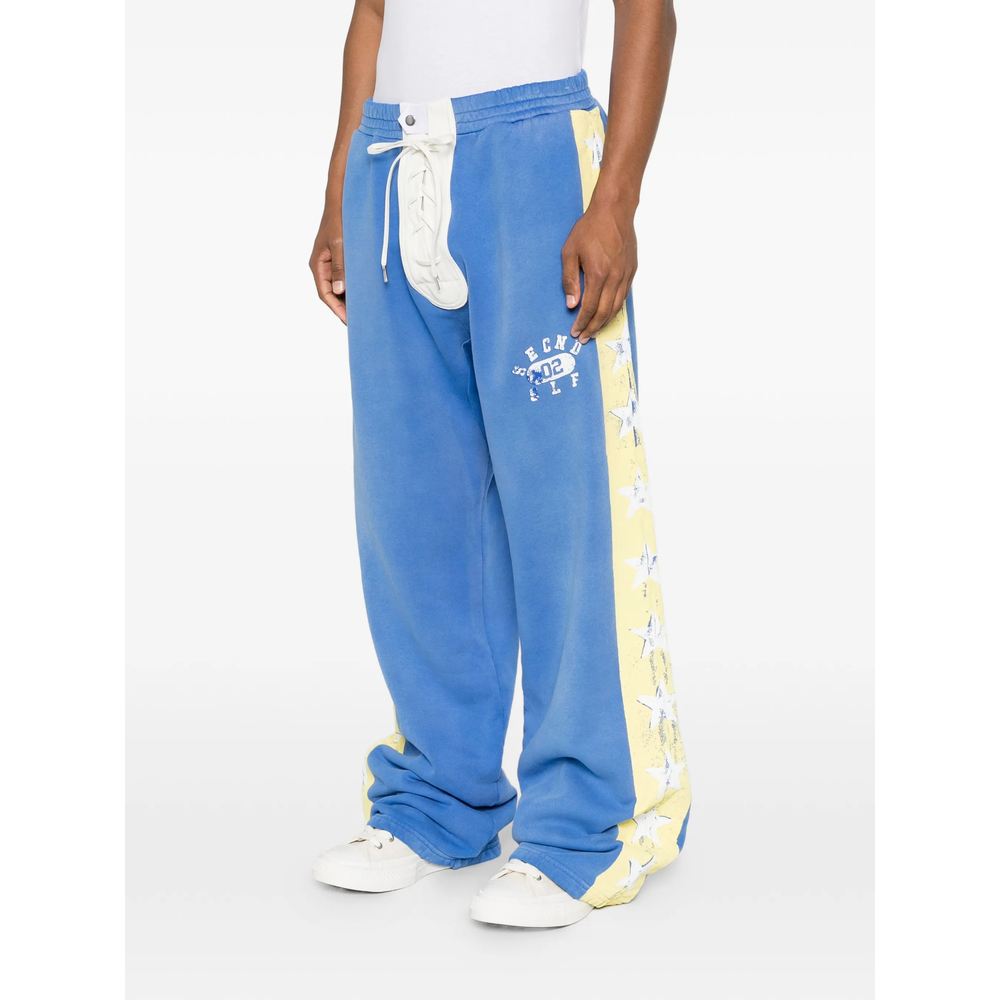 Lace-Up Star-Print Track Pants