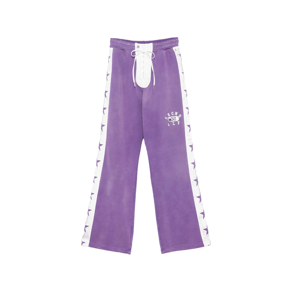 Secnd Slf Lace-up Star-print Track Pants