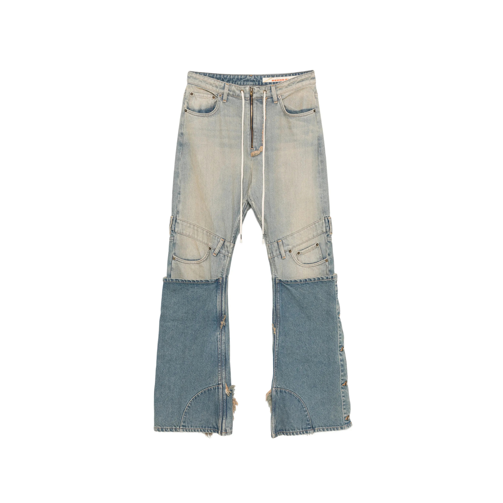 Secnd Slf Patchwork-panel Frayed Jeans