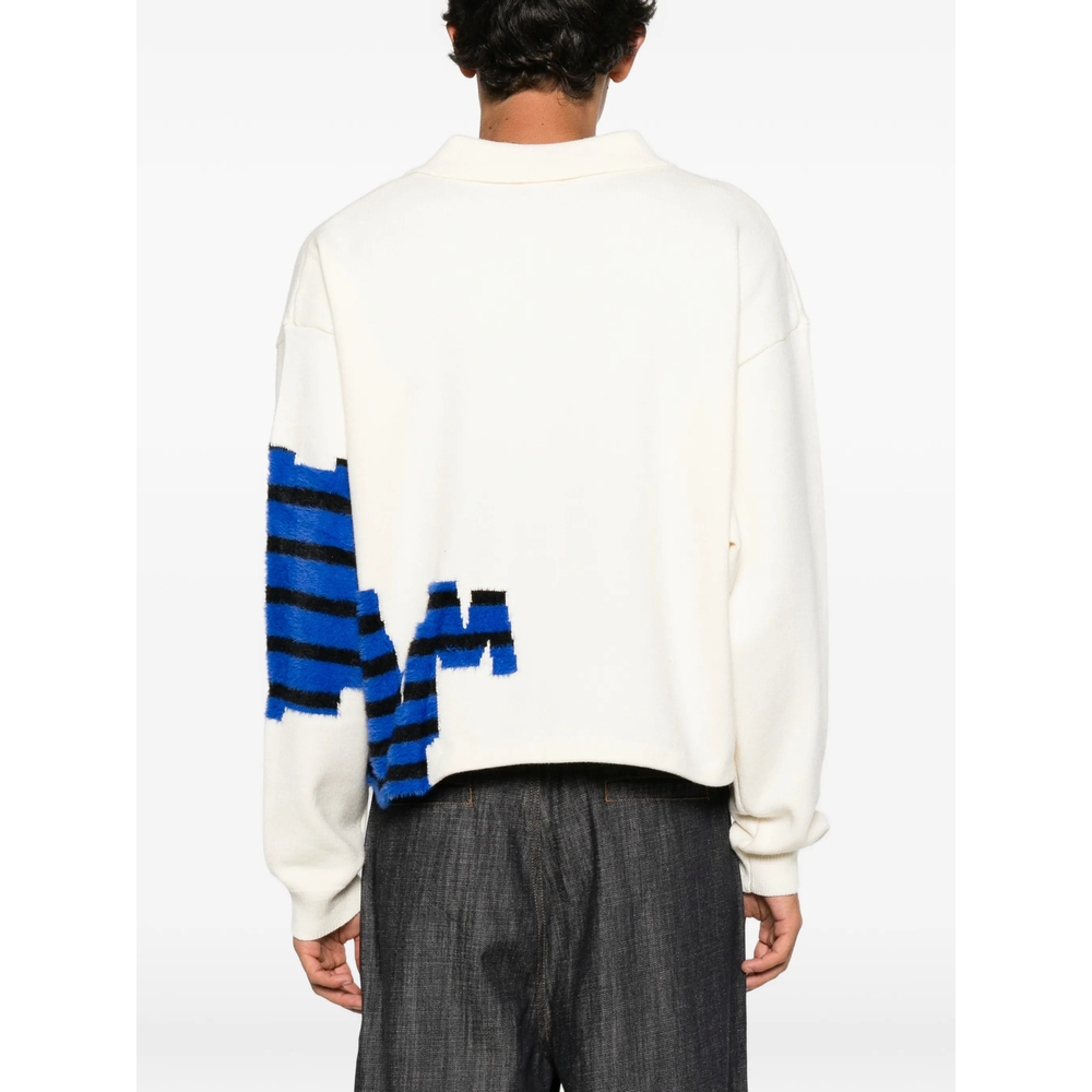 Graphic-Intarsia Polo Polo Shirt