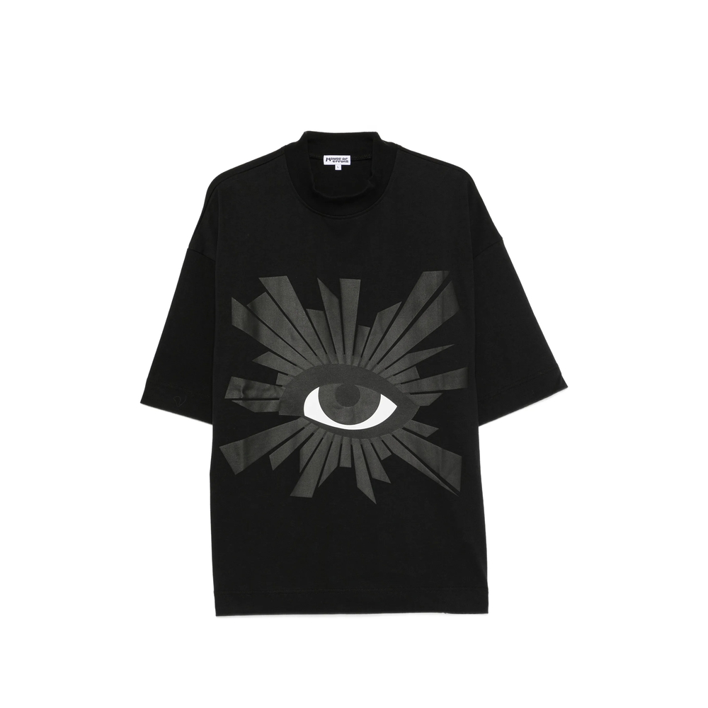 Graphic-Print High-Neck T-Shirt