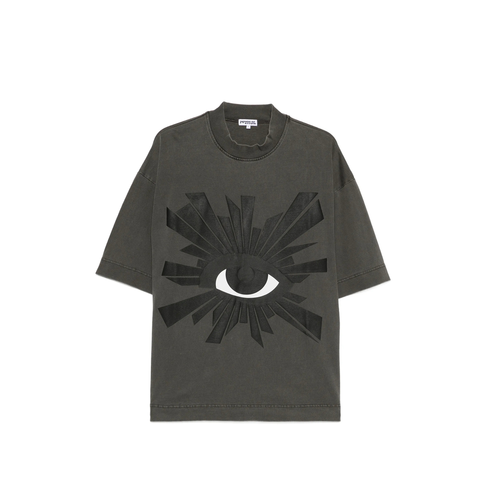 Graphic-Print High-Neck T-Shirt