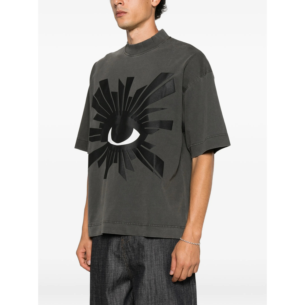Graphic-Print High-Neck T-Shirt