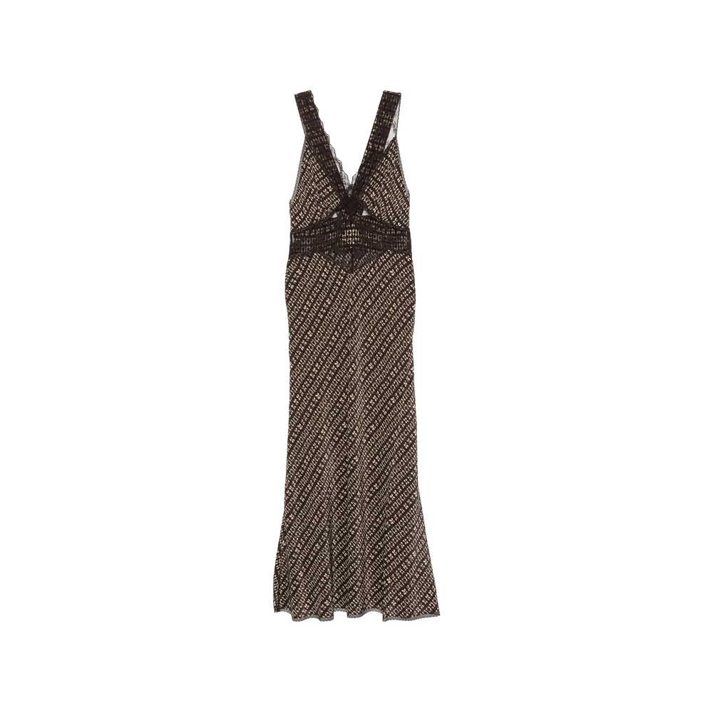 Sir. Lace-panelled Printed Maxi Dress