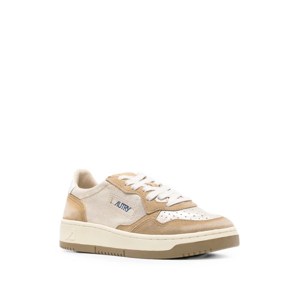 Medalist Metallic-Effect Panelled Sneakers