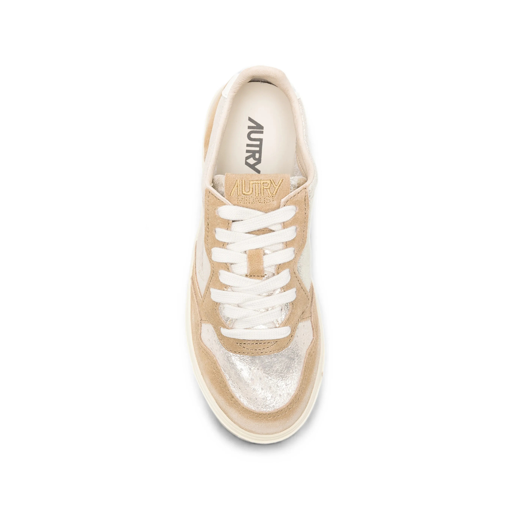 Medalist Metallic-Effect Panelled Sneakers