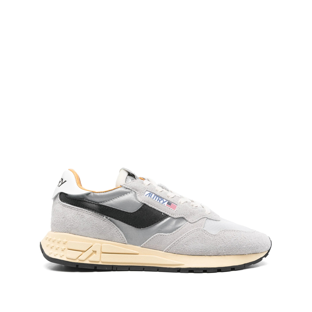 Autry Reelwind Low "Sand Cracked Leather And Nylon" Sneakers