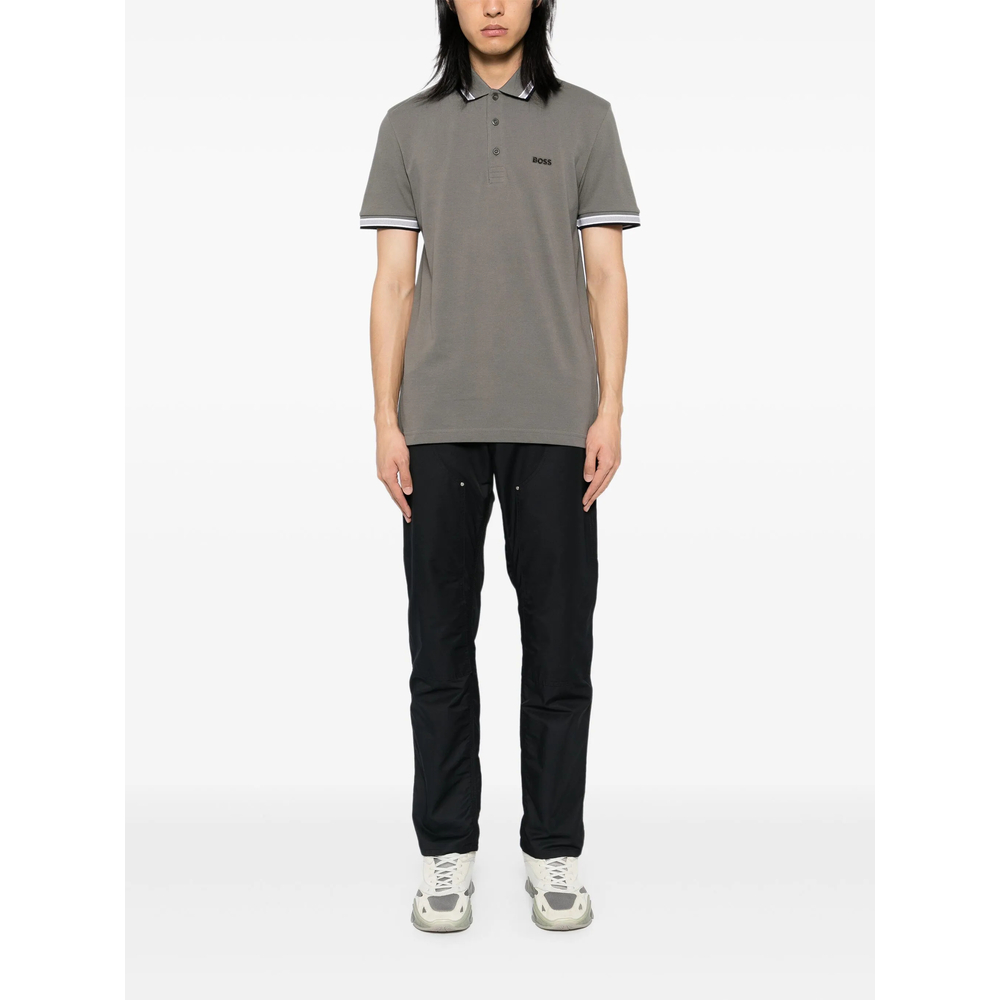Embroidery Short-Sleeves Polo Shirt