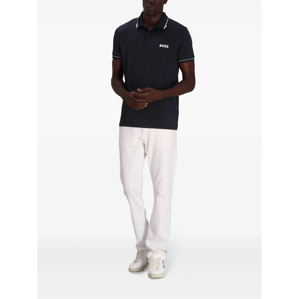 Contrast-Logo Polo Shirt