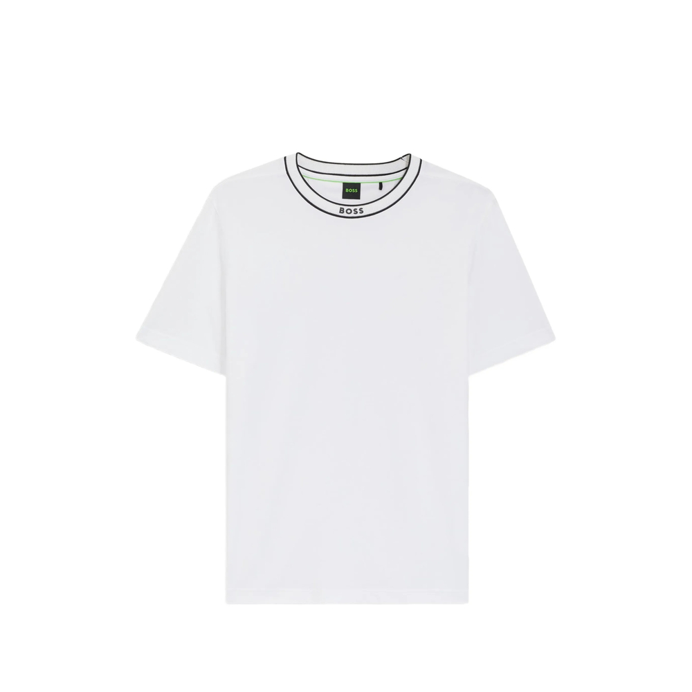 Boss Cotton T-shirt With Logo Crew Neck