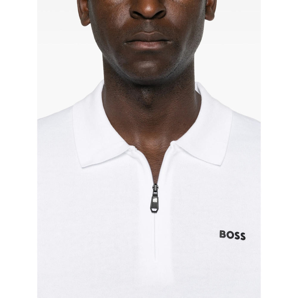 Ever-X Zip-Fastening Logo-Print Polo Shirt