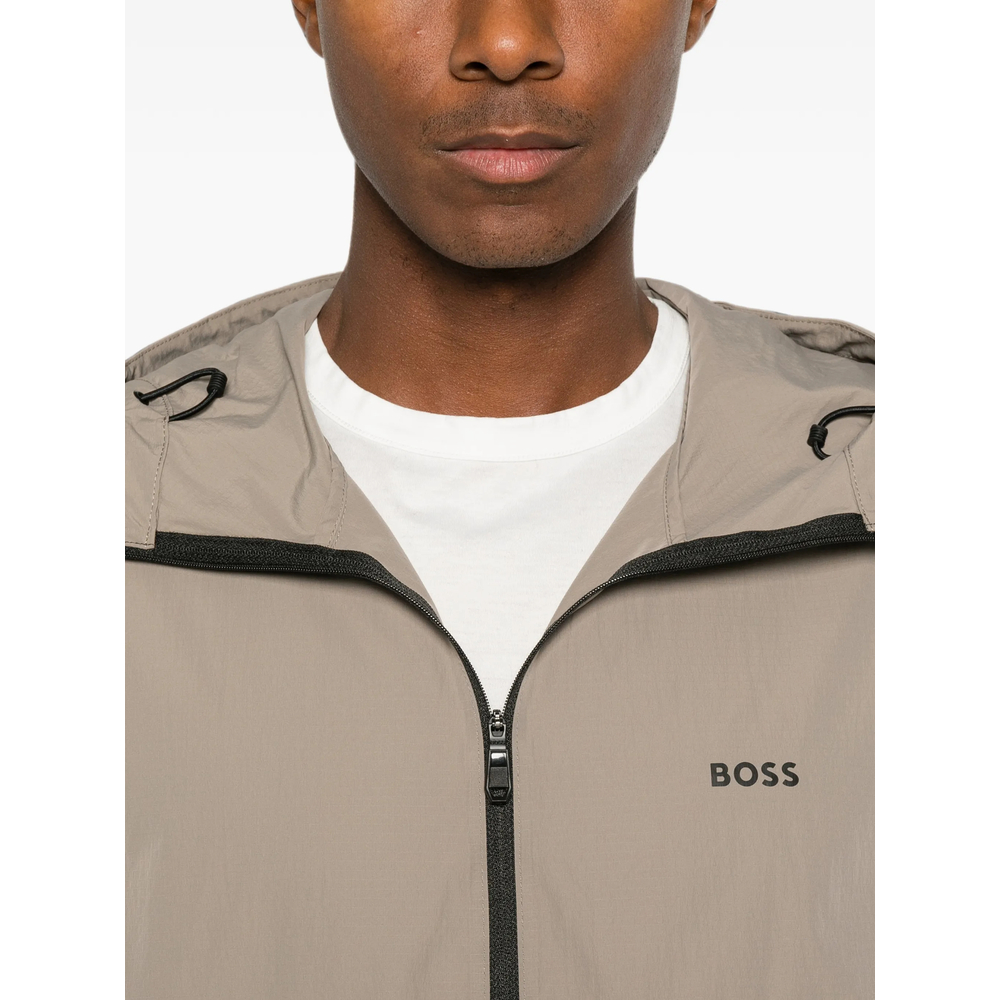 Hooded Logo-Print Jacket