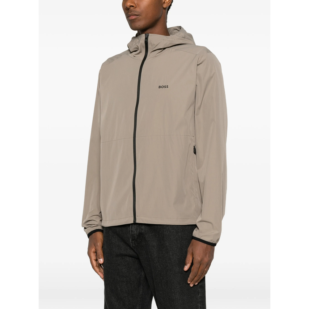 Hooded Logo-Print Jacket