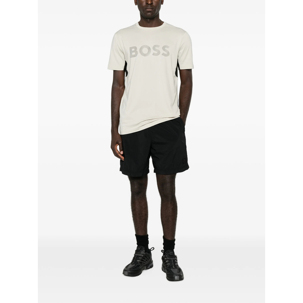 Logo-Print Panelled T-Shirt