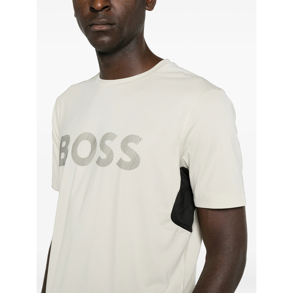 Logo-Print Panelled T-Shirt