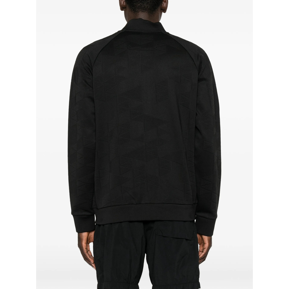 Triangle-Jacquard Zip-Up Sweatshirt