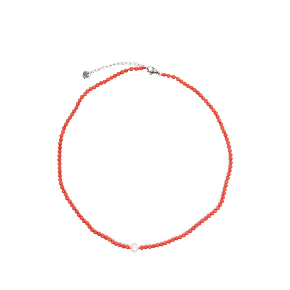 Collanine Colorate Beaded Pearl-detail Necklace