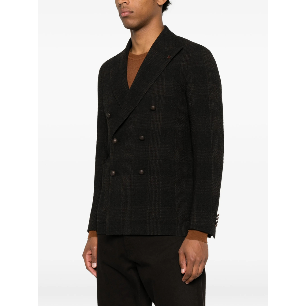 Double-Breasted Peak-Lapel Blazer