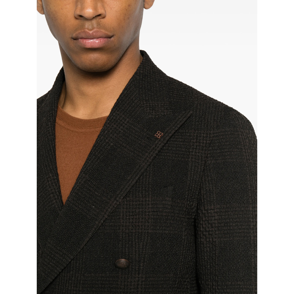 Double-Breasted Peak-Lapel Blazer