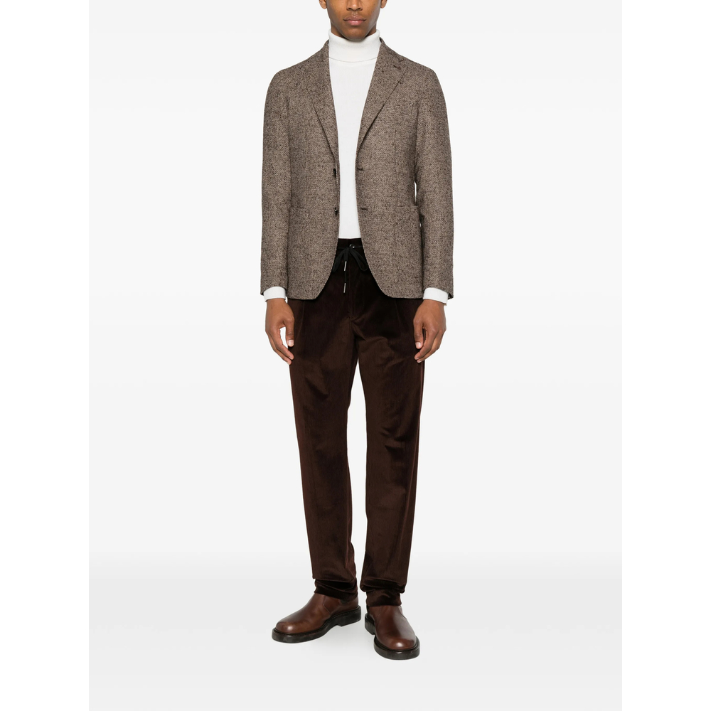 Textured Single-Breasted Blazer