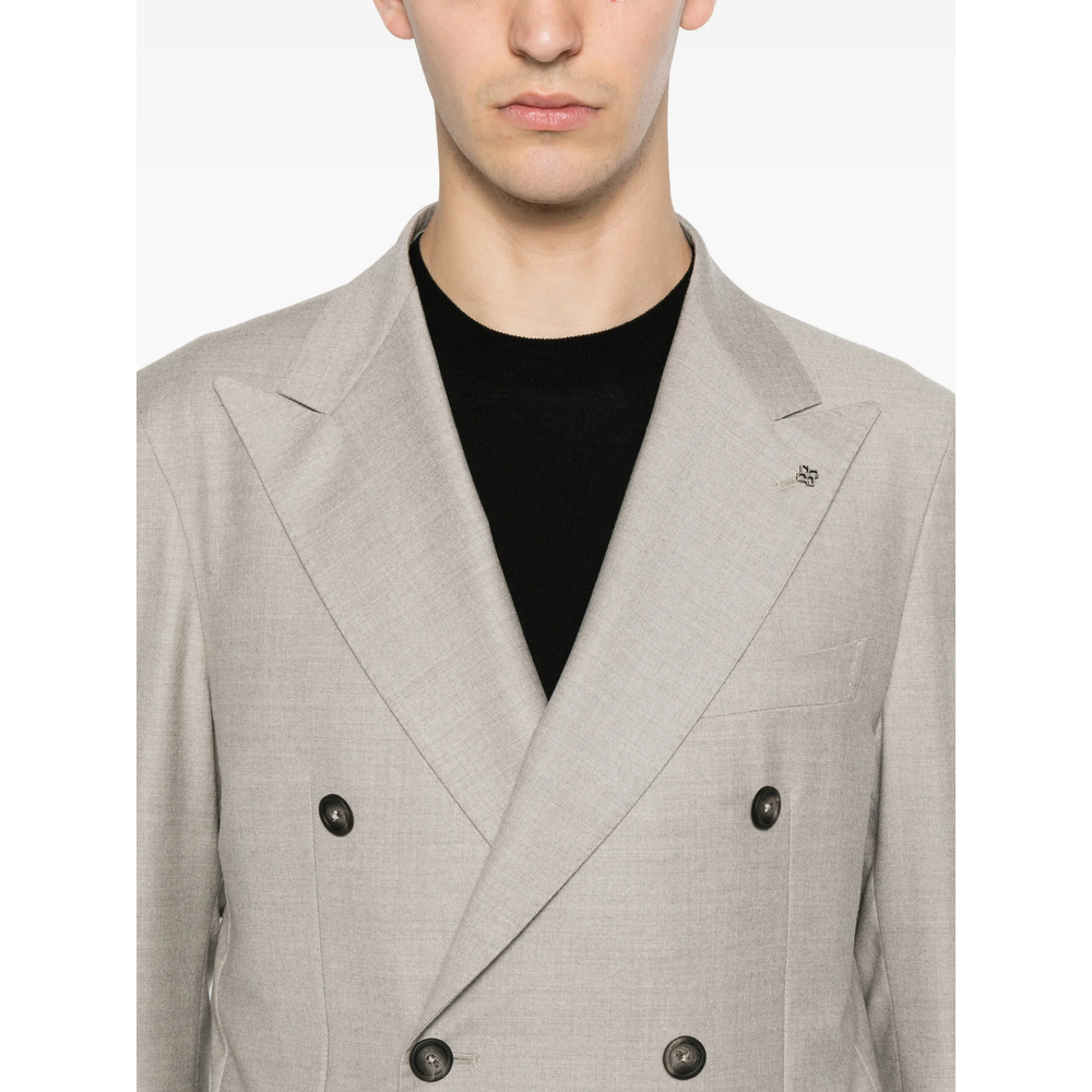 Double-Breasted Peak-Lapels Jacket