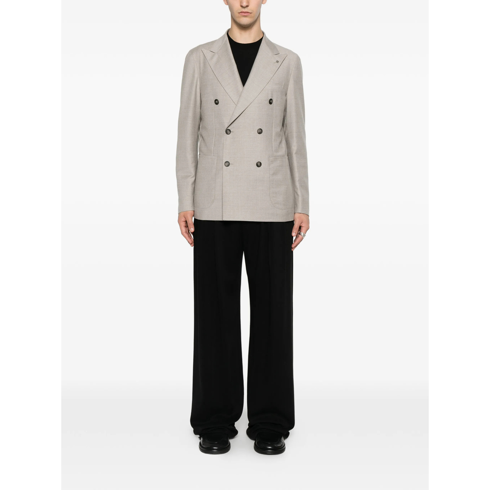 Double-Breasted Peak-Lapels Jacket