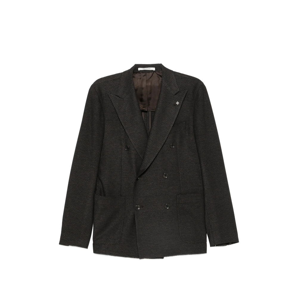 Tagliatore Herringbone-pattern Double-breasted Blazer