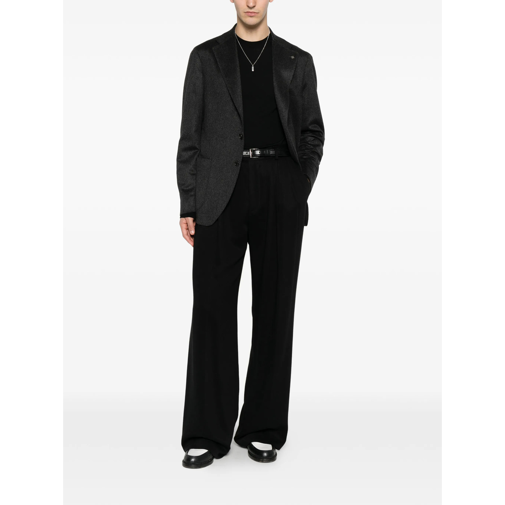 Single-Breasted Notched-Lapel Blazer
